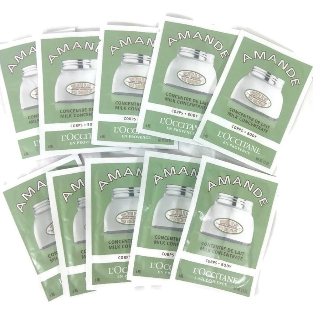 L'occitane Almond Milk Concentrate Samples 6ml x 10pk NEW